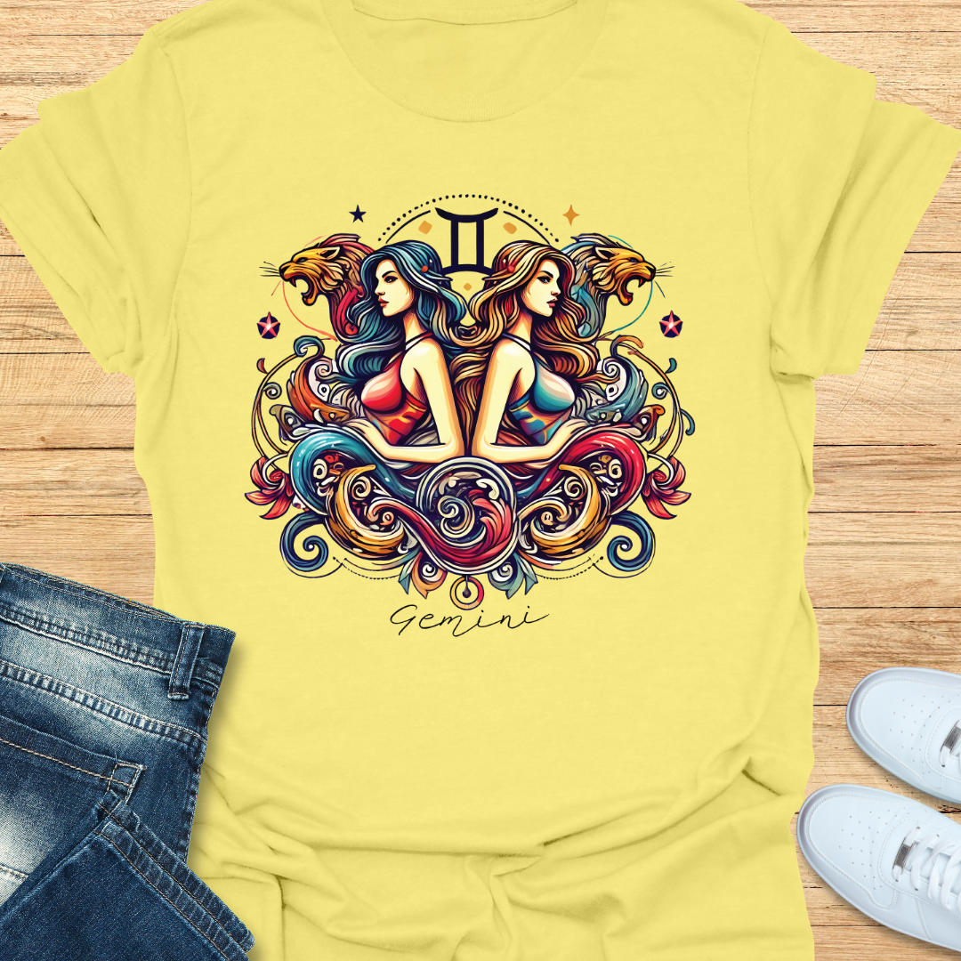 Gemini Intricate Graphic T-Shirt