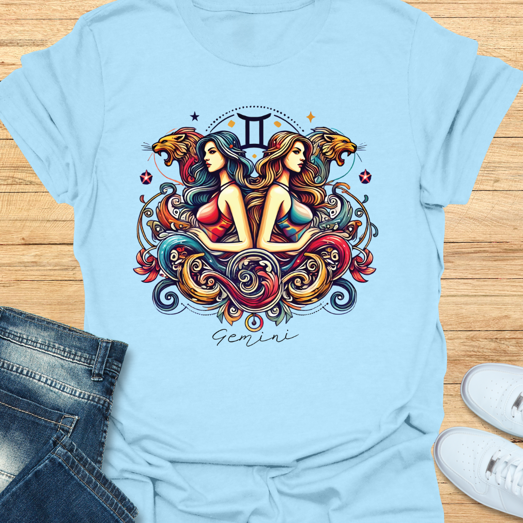 Gemini Intricate Graphic T-Shirt