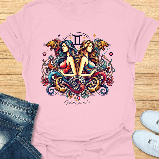 Gemini Intricate Graphic T-Shirt