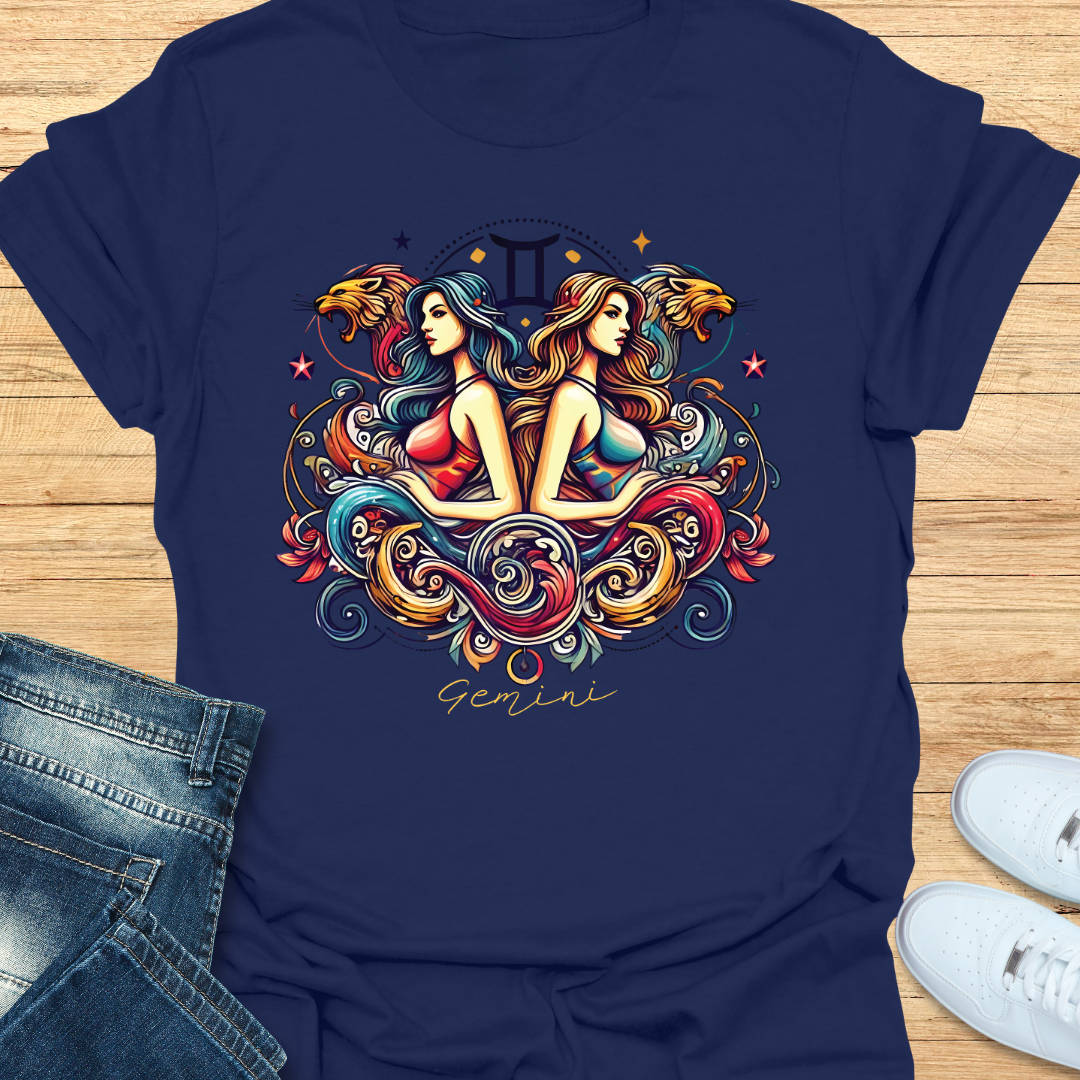 Gemini Intricate Graphic T-Shirt
