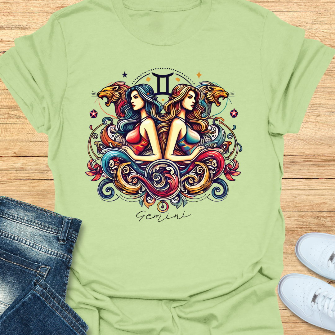 Gemini Intricate Graphic T-Shirt