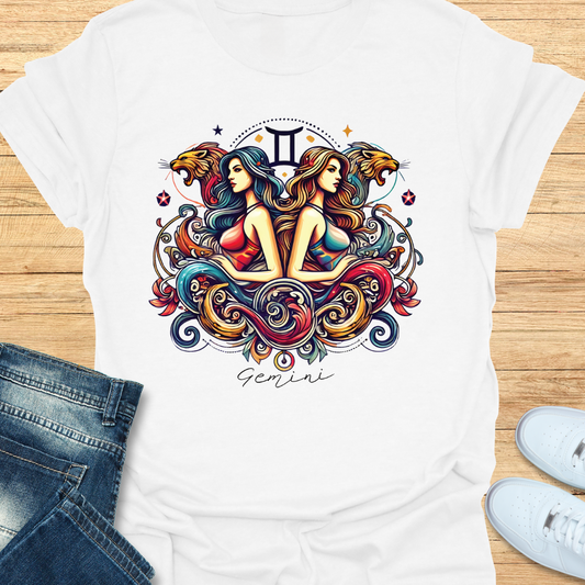 Gemini Intricate Graphic T-Shirt