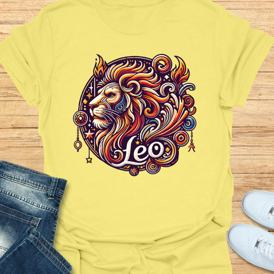 Leo Intricate Graphic T-Shirt