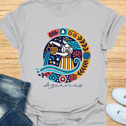 Aquarius Intricate Graphic T-Shirt