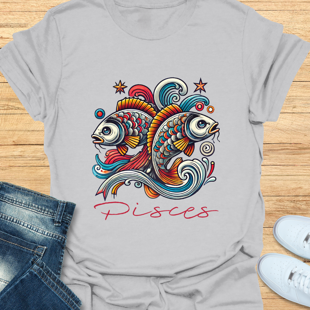 Pisces Intricate Graphic T-Shirt