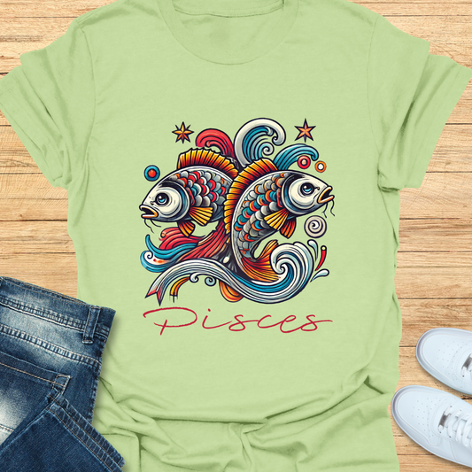 Pisces Intricate Graphic T-Shirt