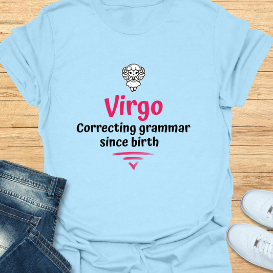 Virgo Correcting Grammar Since Birth T-Shirt