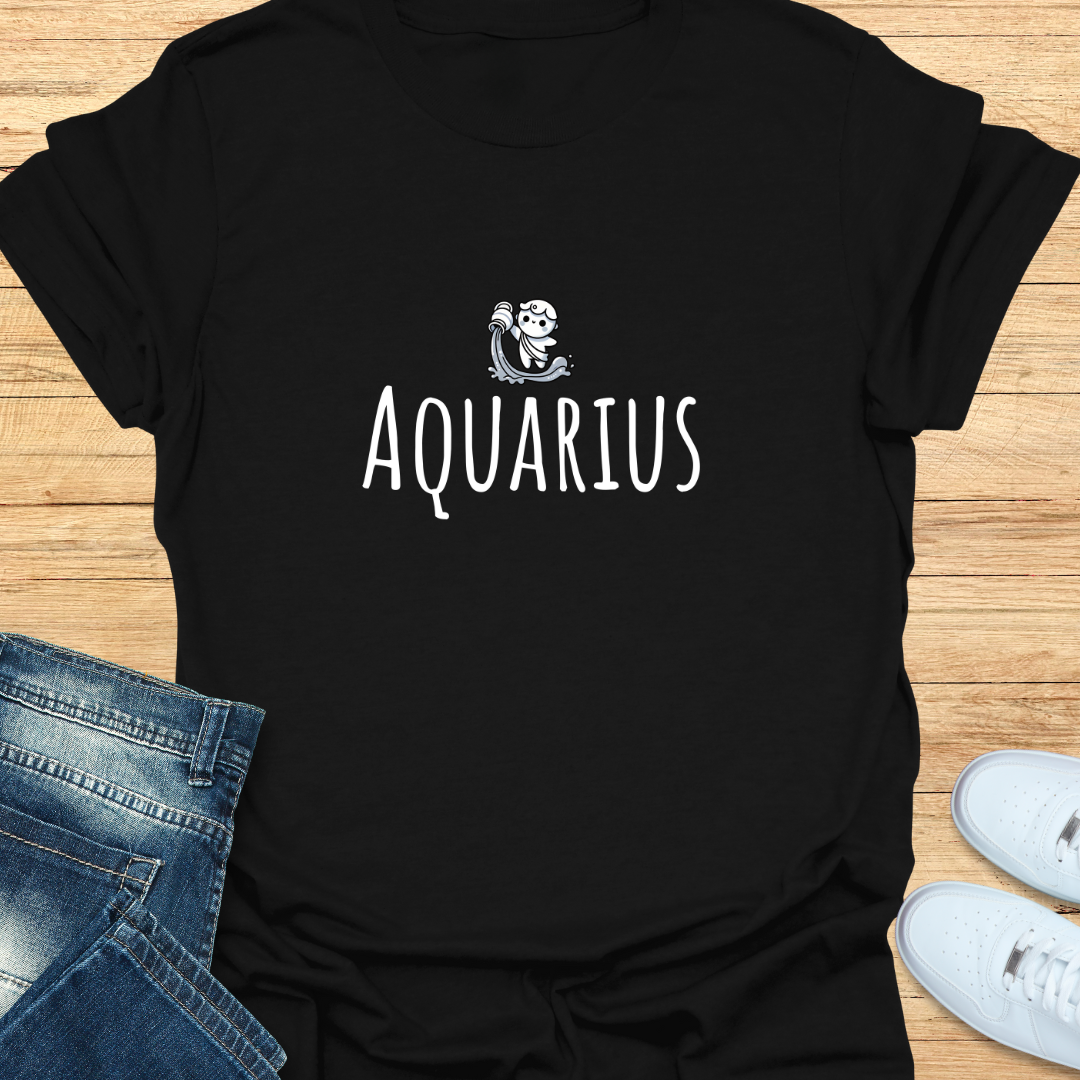 Aquarius Cute Logo T-Shirt