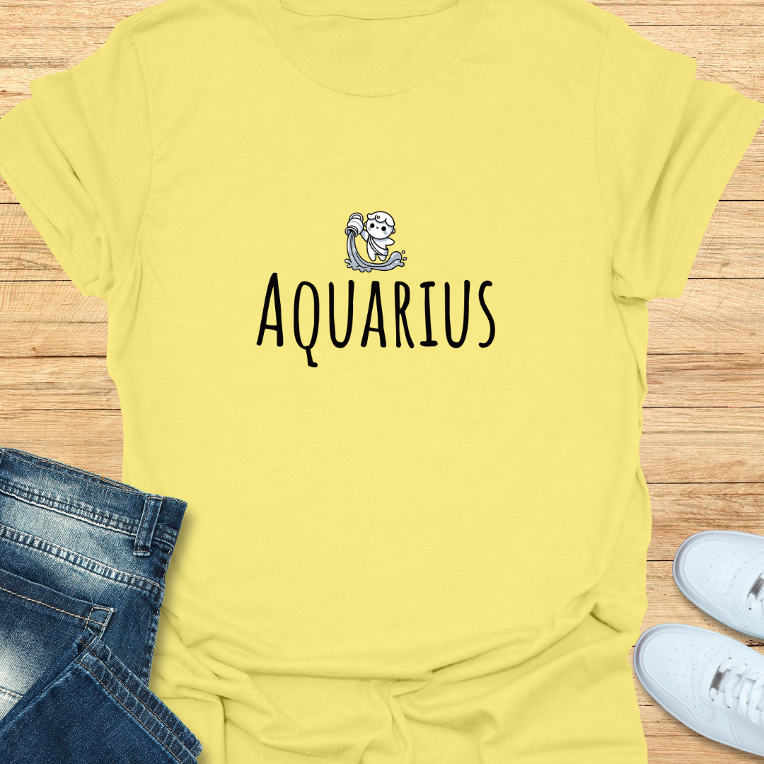 Aquarius Cute Logo T-Shirt