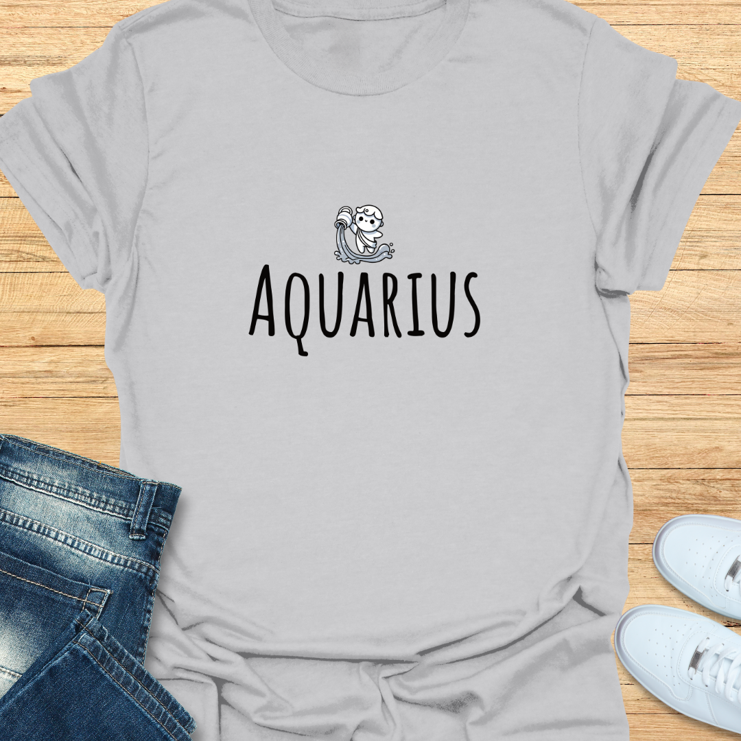 Aquarius Cute Logo T-Shirt