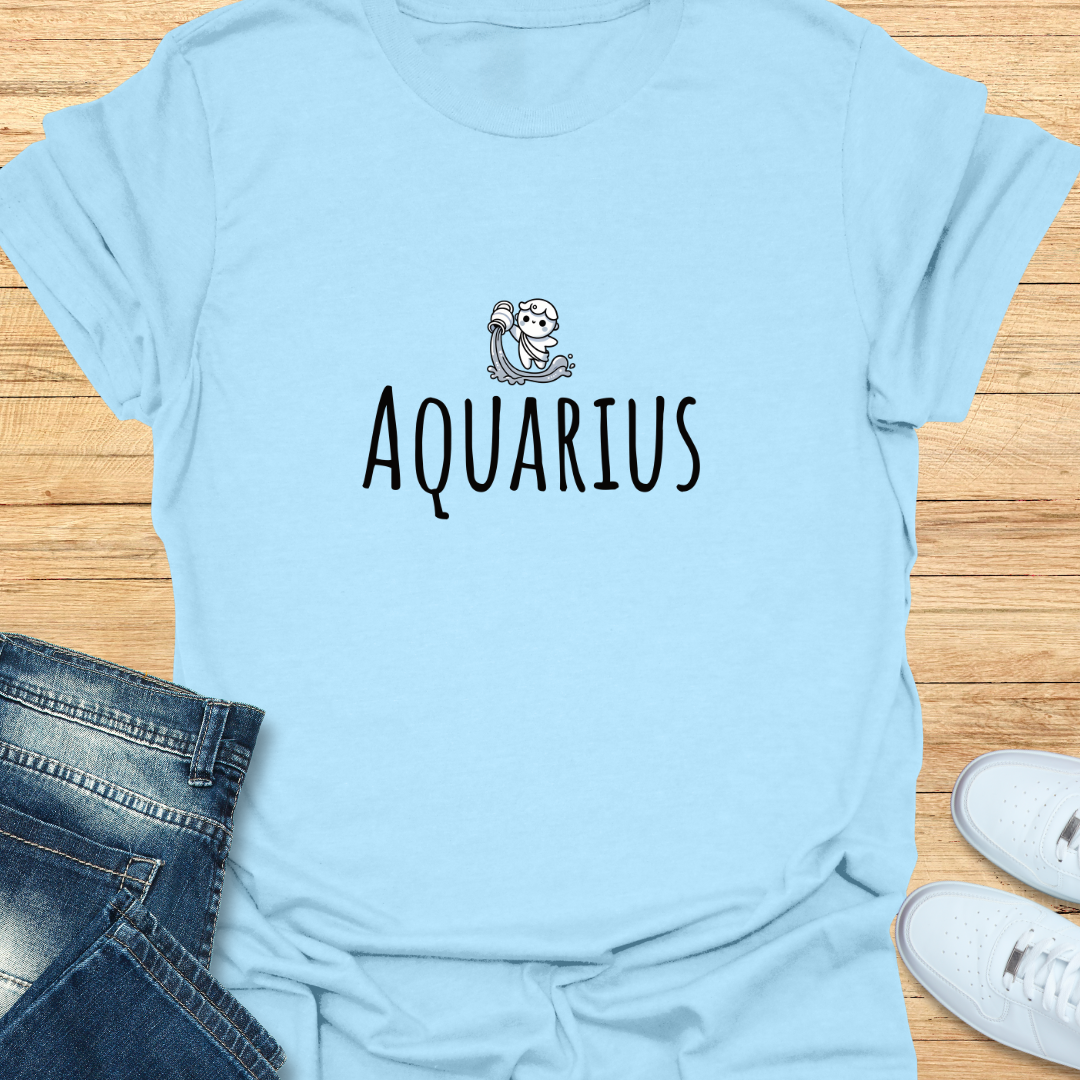 Aquarius Cute Logo T-Shirt