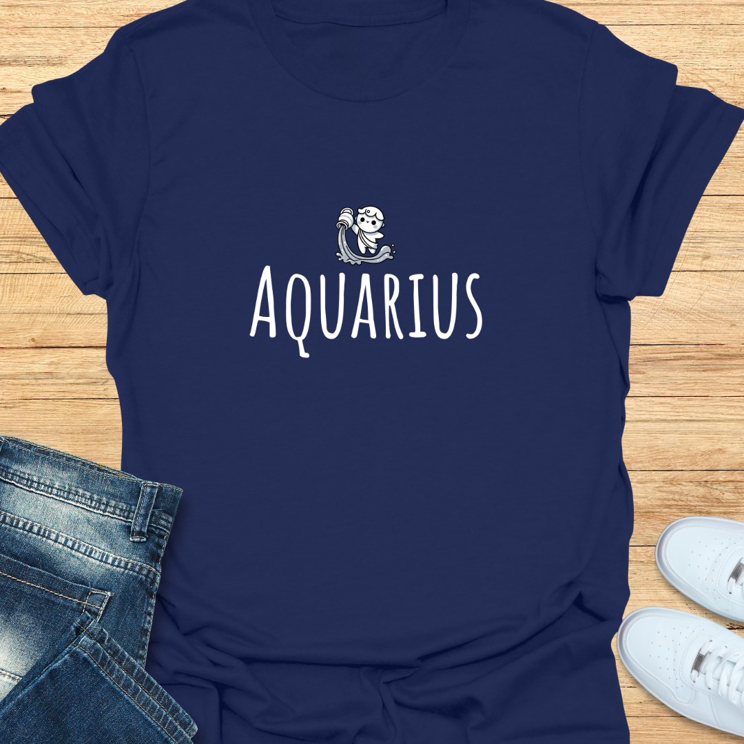Aquarius Cute Logo T-Shirt