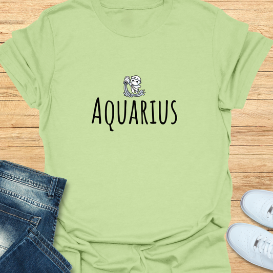 Aquarius Cute Logo T-Shirt