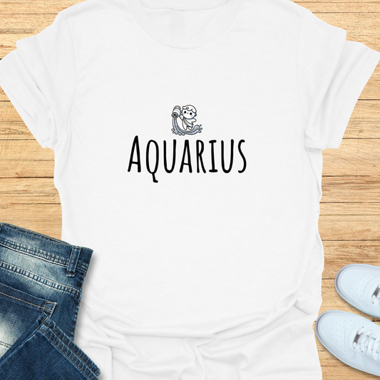 Aquarius Cute Logo T-Shirt