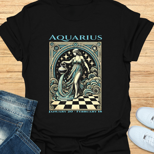 Aquarius Mystical Card T-Shirt