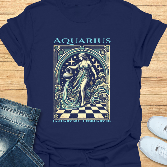 Aquarius Mystical Card T-Shirt