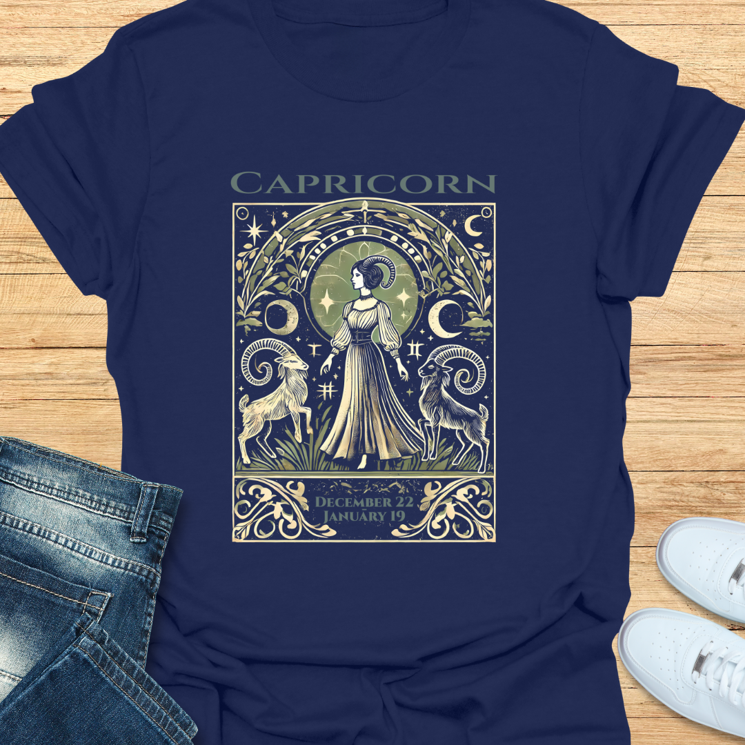 Capricorn Mystical Card T-Shirt