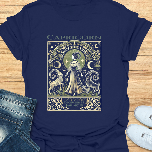 Capricorn Mystical Card T-Shirt