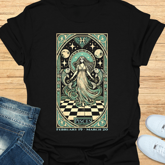 Pisces Mystical Card T-Shirt