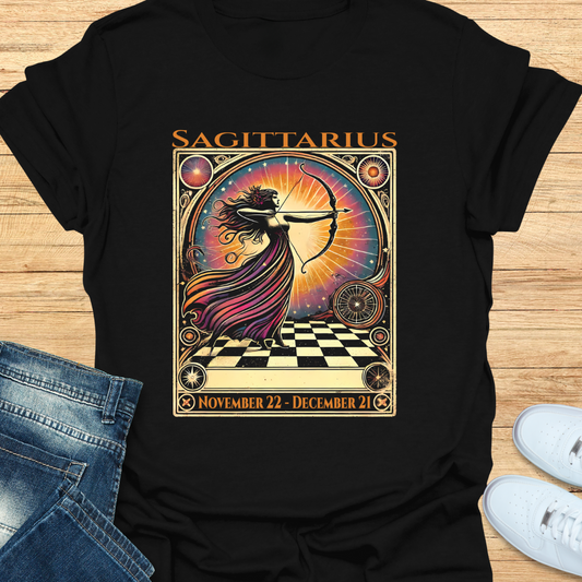 Sagittarius Mystical Card T-Shirt