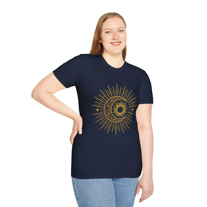Radiant Sun and Crescent Moon T-Shirt