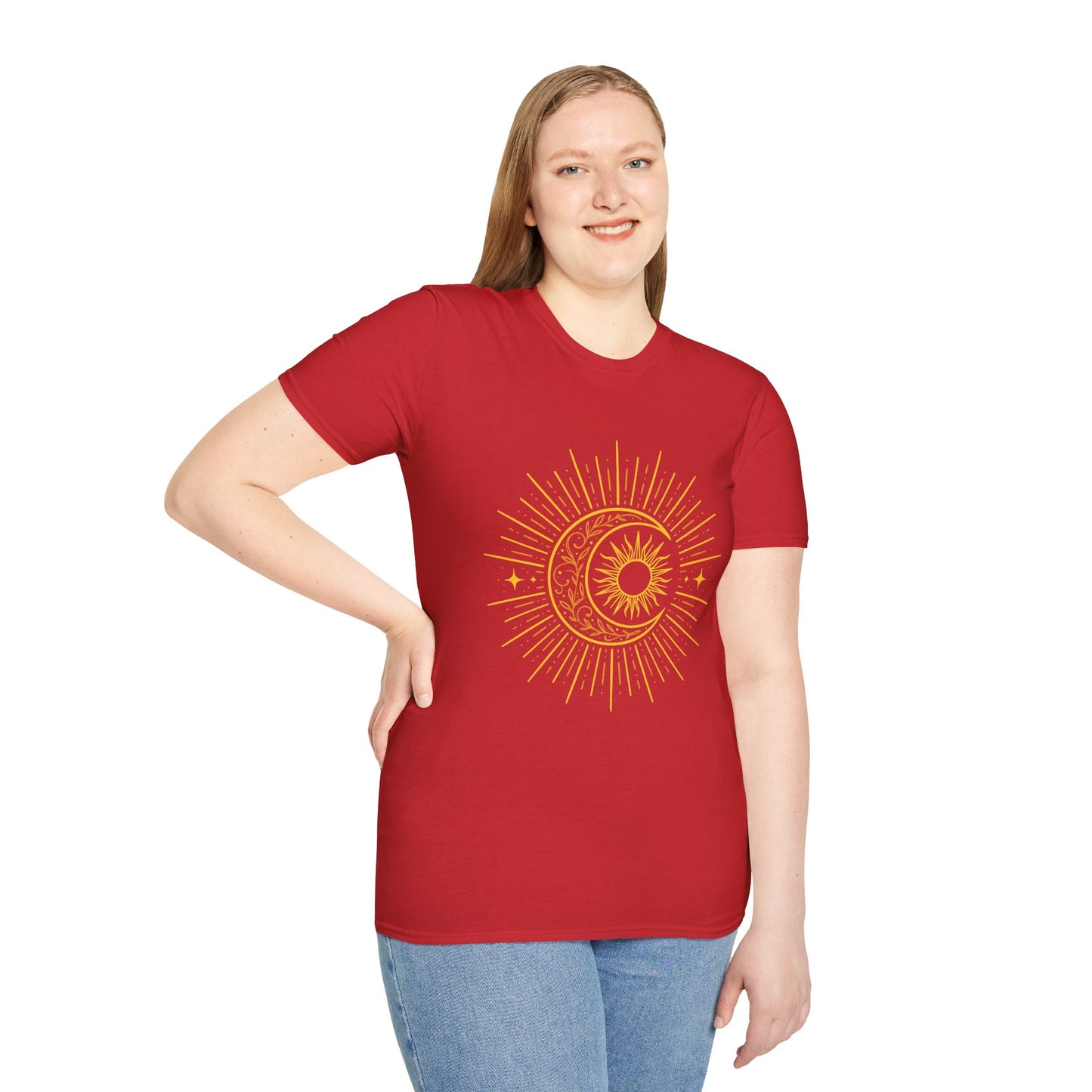 Radiant Sun and Crescent Moon T-Shirt