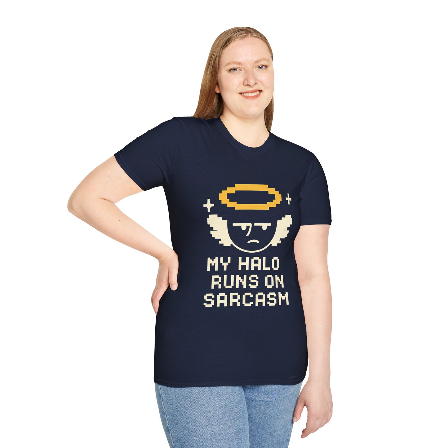 My Halo Runs on Sarcasm T-Shirt