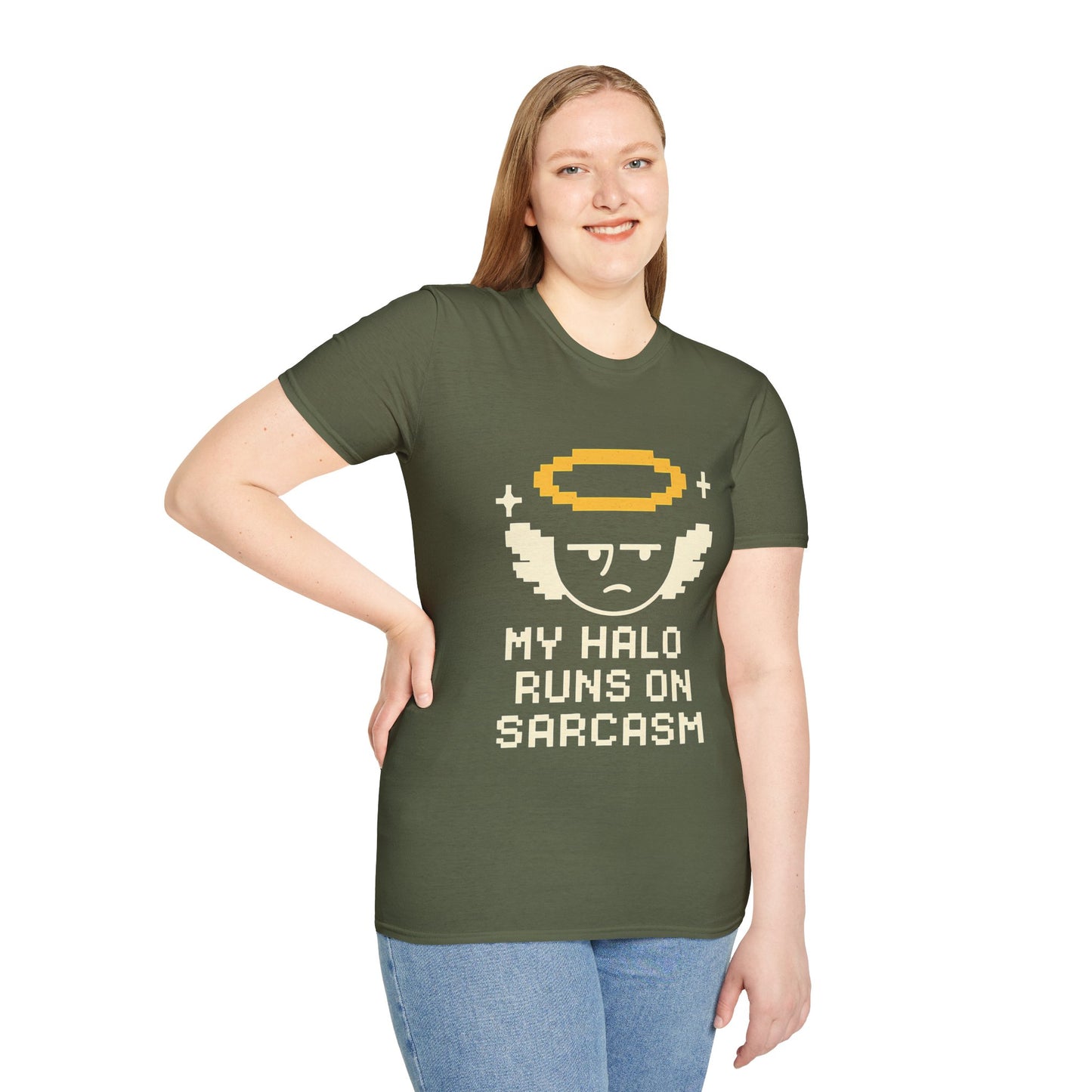 My Halo Runs on Sarcasm T-Shirt