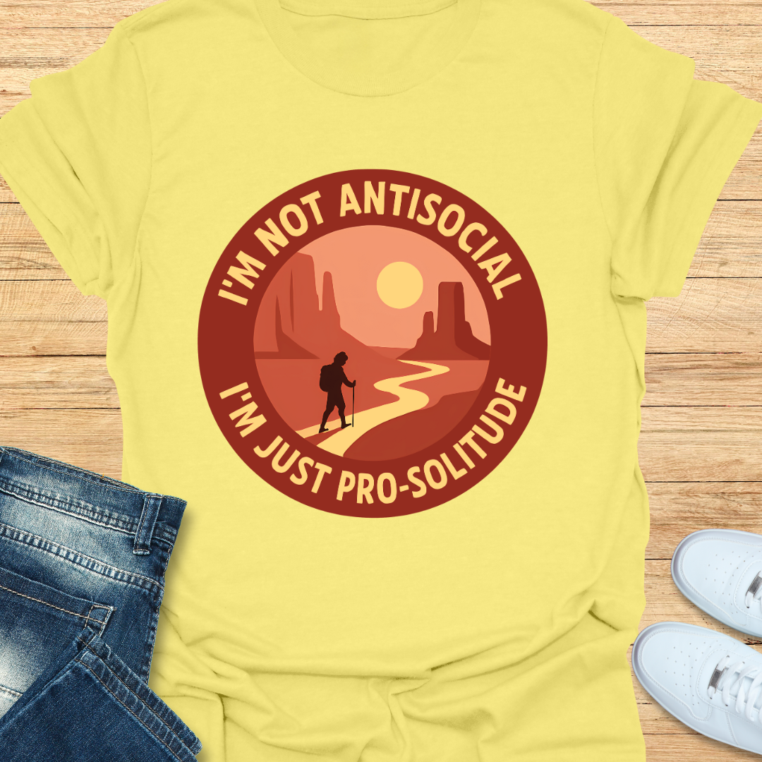 Not Antisocial Pro-Solitude Sunset T-Shirt