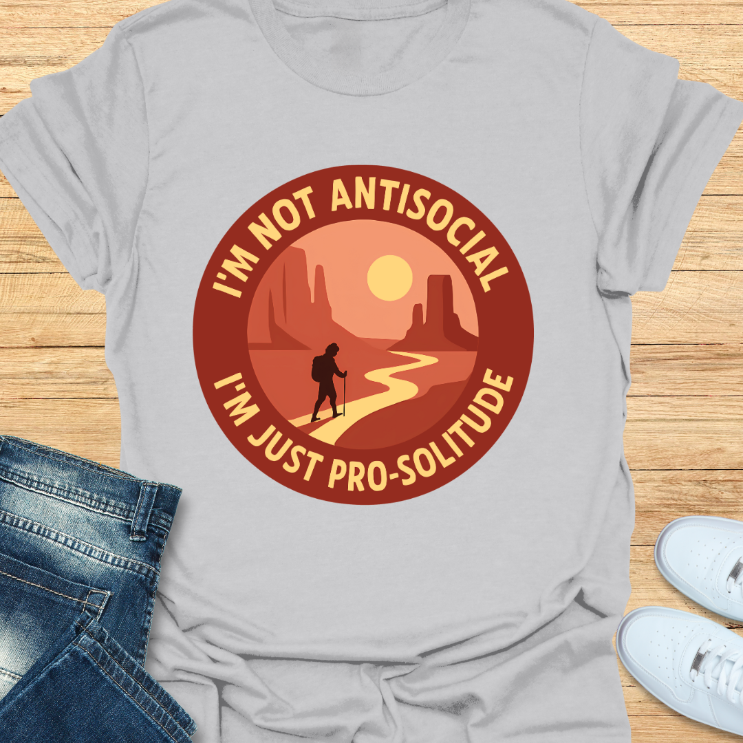 Not Antisocial Pro-Solitude Sunset T-Shirt
