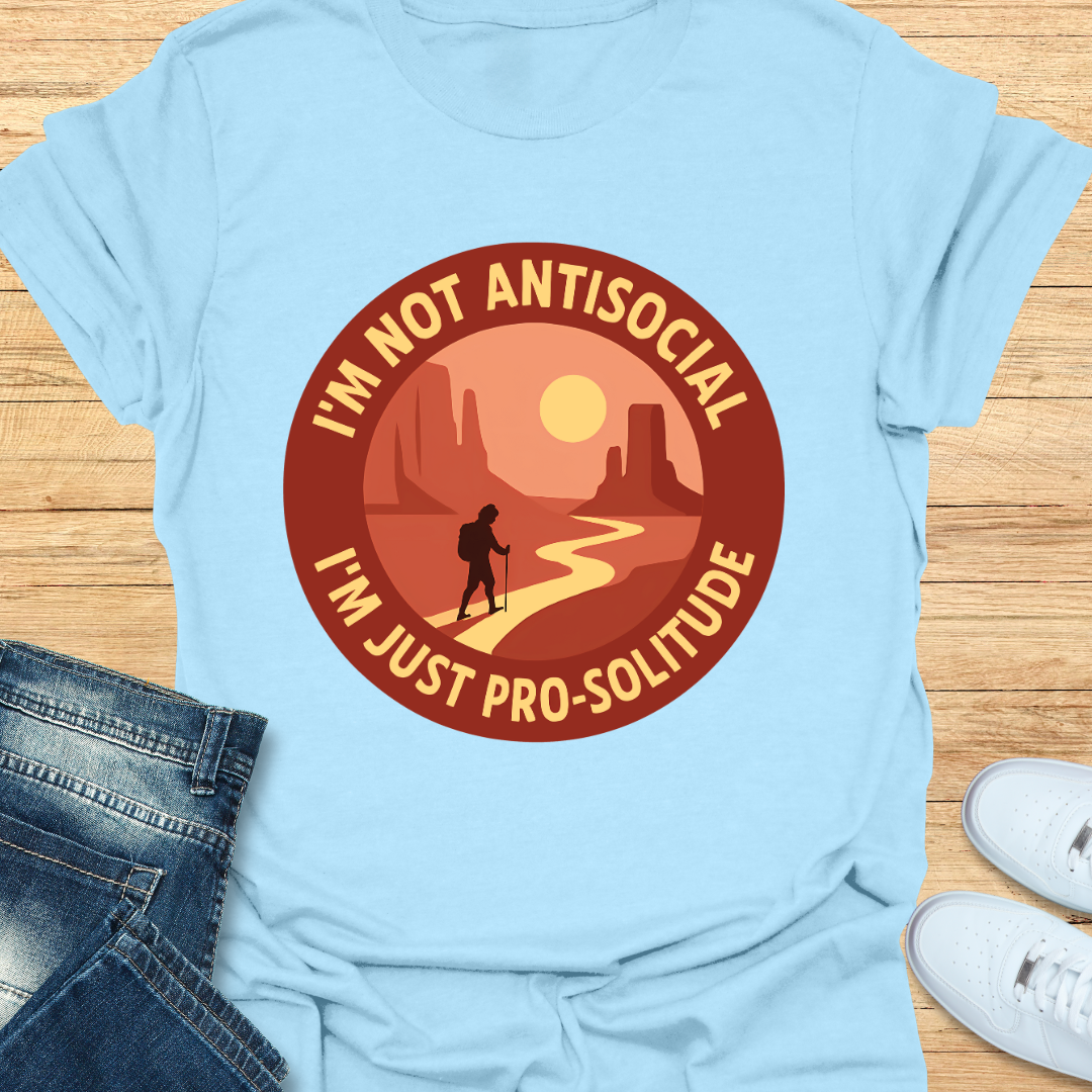 Not Antisocial Pro-Solitude Sunset T-Shirt