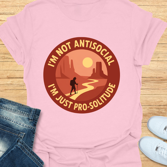 Not Antisocial Pro-Solitude Sunset T-Shirt