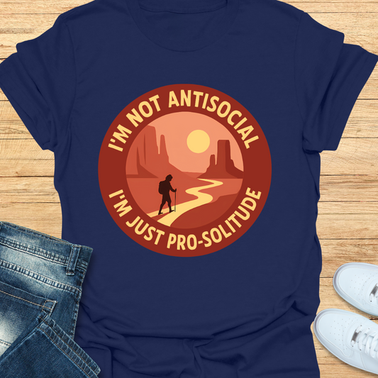 Not Antisocial Pro-Solitude Sunset T-Shirt