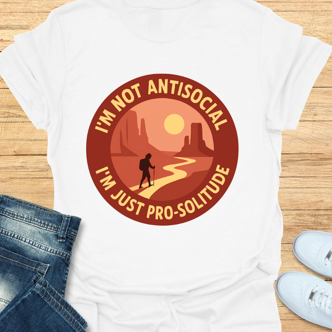 Not Antisocial Pro-Solitude Sunset T-Shirt