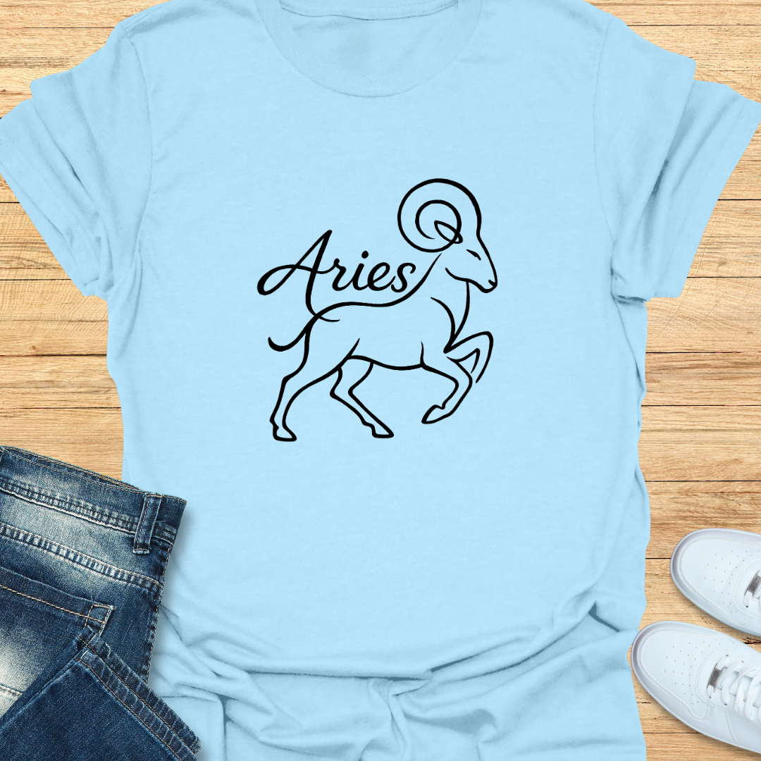 Aries Line Art T-Shirt