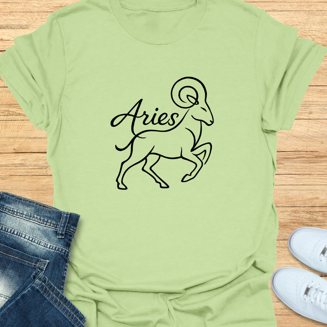 Aries Line Art T-Shirt