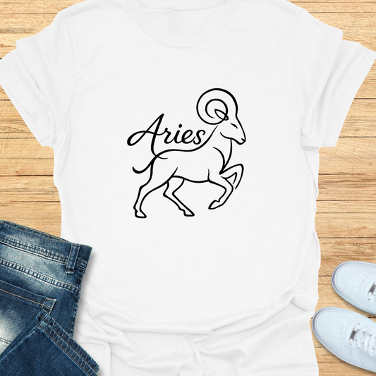 Aries Line Art T-Shirt