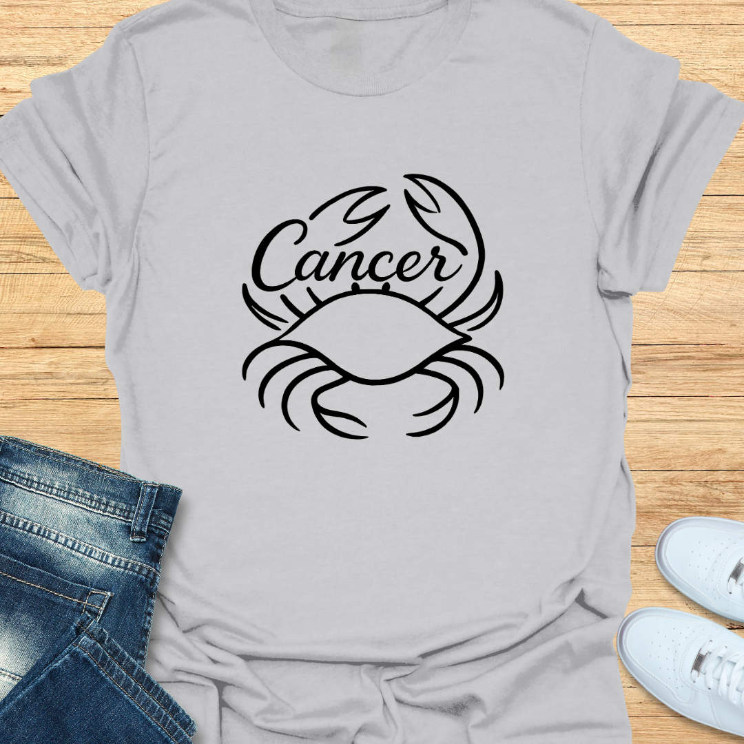 Cancer Line Art T-Shirt