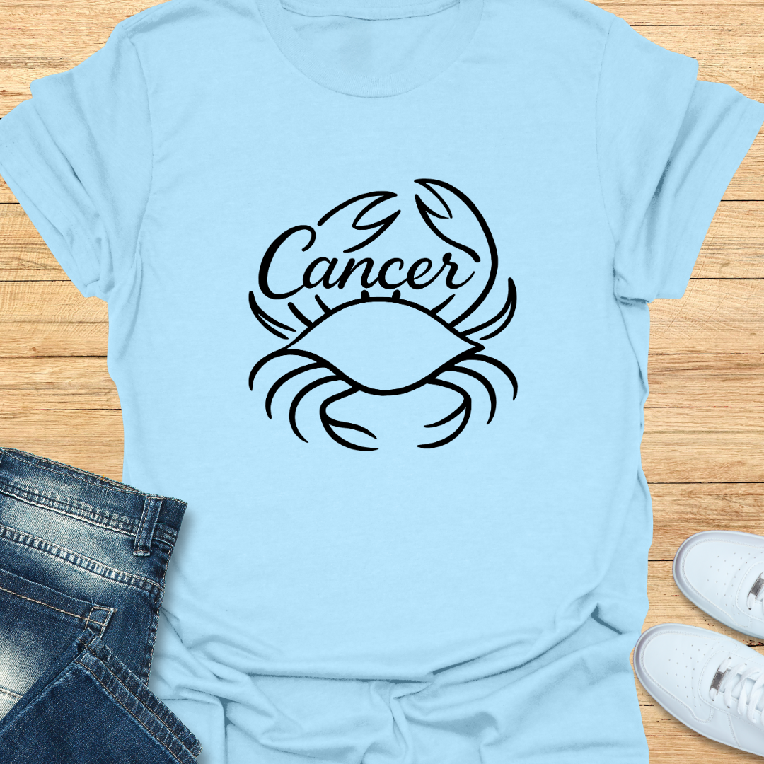 Cancer Line Art T-Shirt