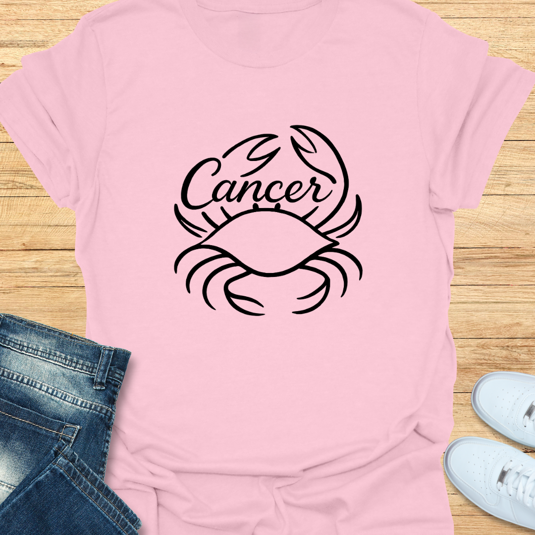 Cancer Line Art T-Shirt