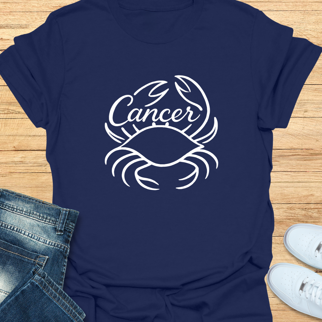 Cancer Line Art T-Shirt