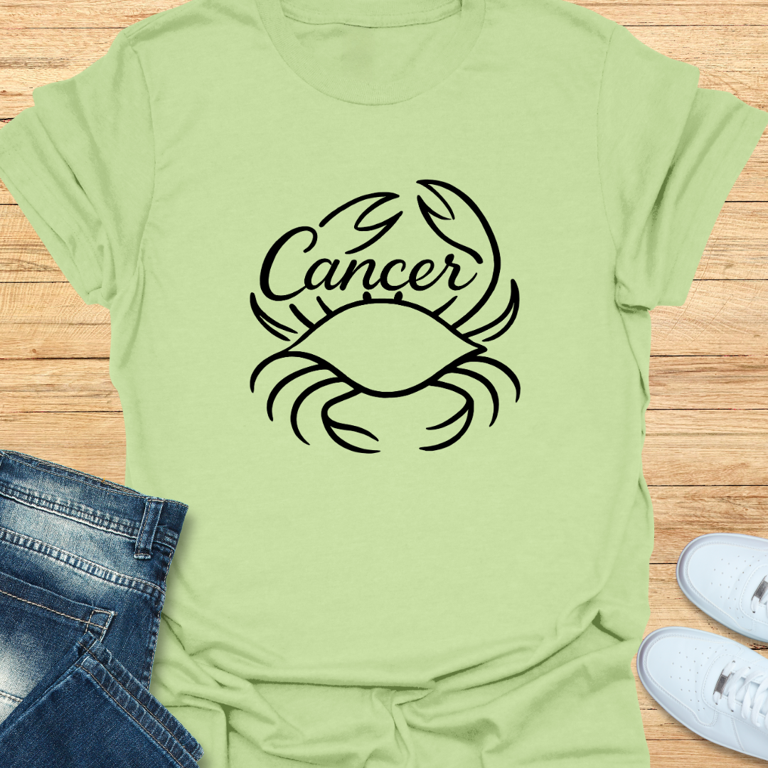 Cancer Line Art T-Shirt