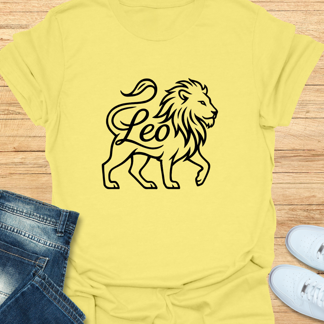 Leo Line Art T-Shirt