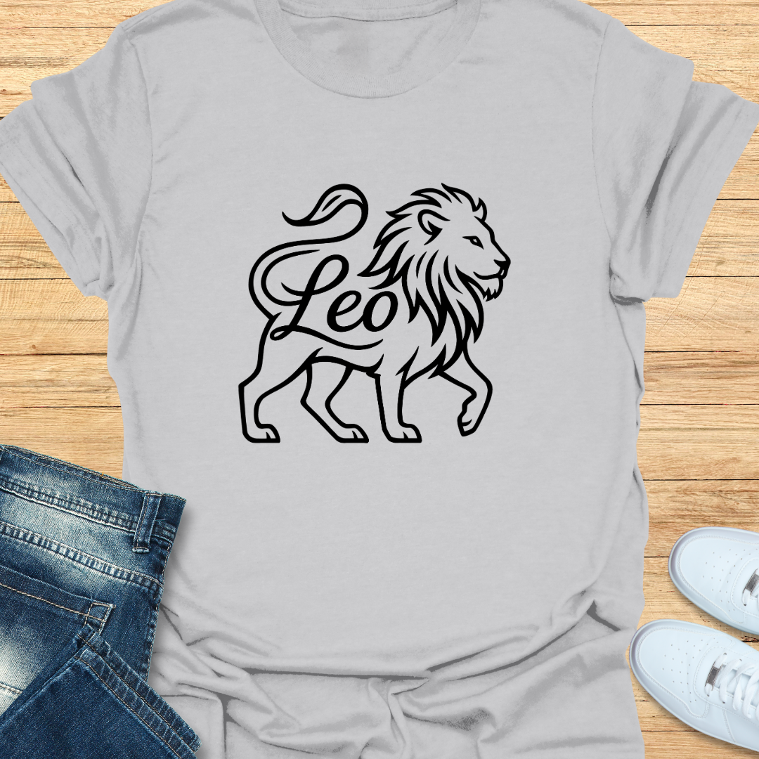 Leo Line Art T-Shirt