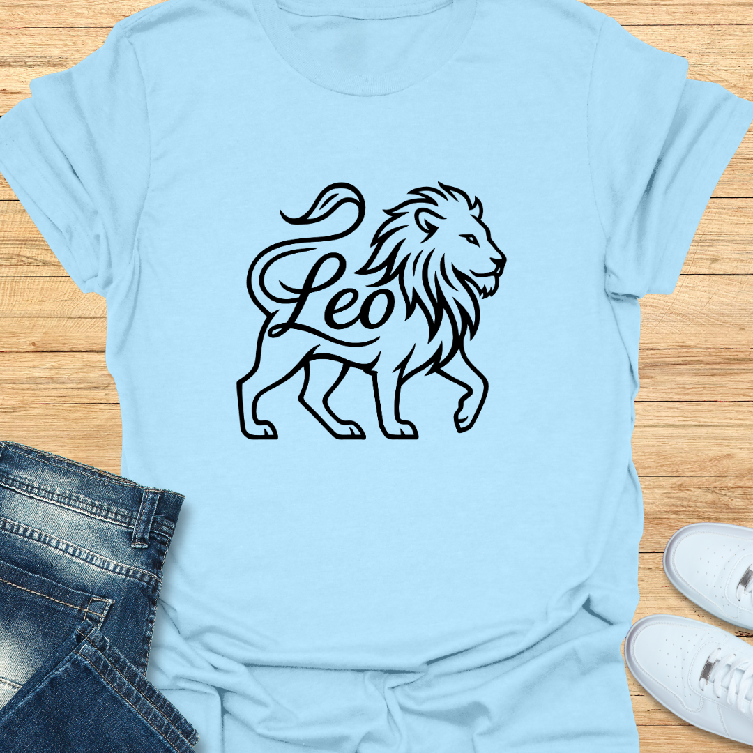 Leo Line Art T-Shirt