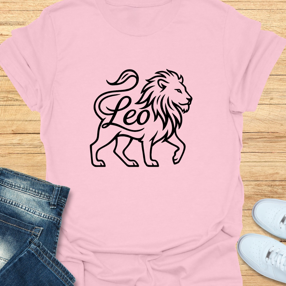 Leo Line Art T-Shirt