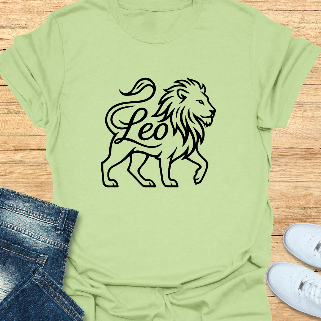 Leo Line Art T-Shirt