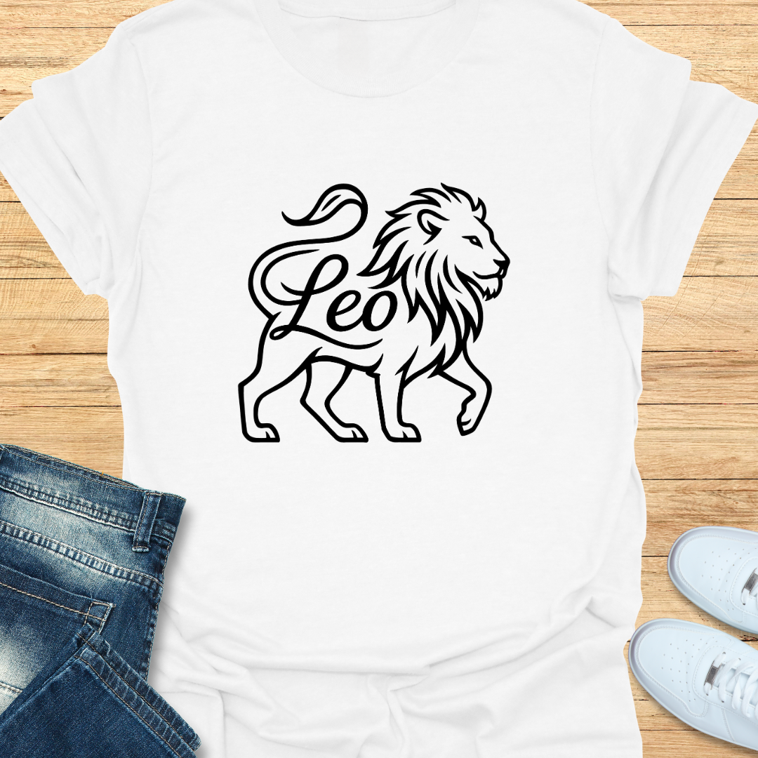 Leo Line Art T-Shirt
