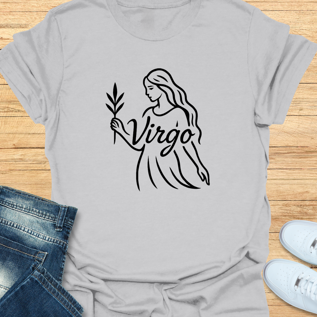Virgo Line Art T-Shirt