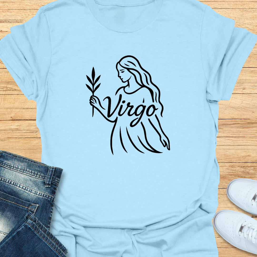 Virgo Line Art T-Shirt